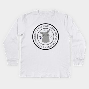 Rabbit Chinese Zodiac Year 2023 Gentle Elegant Self-Disciplined Personality Lucky Number 3 4 9 Kids Long Sleeve T-Shirt